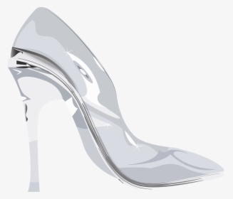 Slipper Cinderella High-heeled Shoe Drawing - Cinderella Glass Slipper Png, Transparent Png, Transparent PNG