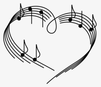 Music Notes Heart Png, Transparent Png, Transparent PNG