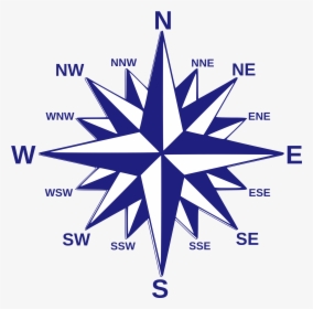 Transparent Compass Rose Png - 16 Point Compass Rose With Degrees, Png Download, Transparent PNG