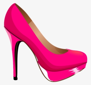 Kids Pink Clip Art - Hot Pink High Heel Transparent, HD Png Download, Transparent PNG