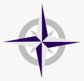 Gold And Blue Compass - Purple Compass Rose, HD Png Download, Transparent PNG