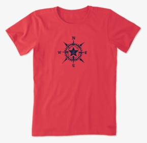 Women S Compass Star Crusher Tee - T-shirt, HD Png Download, Transparent PNG