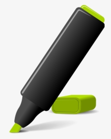 Marking Pin, Marker, Green, Office, Pen, Felt Pen - Textmarker Clipart, HD Png Download, Transparent PNG