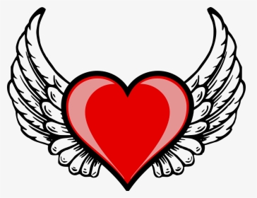 Imajenes De Amor Corazon - Red Heart With Wings, HD Png Download, Transparent PNG