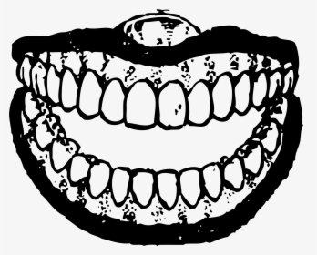 Brush Teeth Png Black And White - Teeth Black And White Png, Transparent Png, Transparent PNG