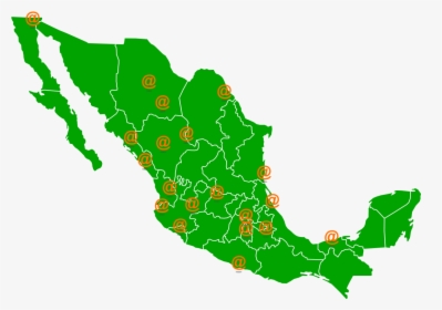 Mexico On Map No Background, HD Png Download, Transparent PNG