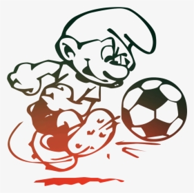 Brazil Search Word Cup National Football Player Clipart - Smurf Soccer, HD Png Download, Transparent PNG
