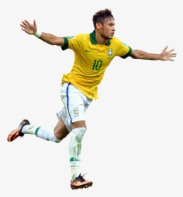 Neymar 10 Brazil Celebrate Goal - Neymar Brazil 2018 Png, Transparent Png, Transparent PNG