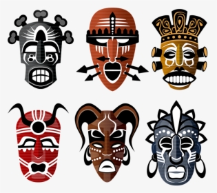Tribal Masks, African, Culture, Set, Mask, Ethnic - Princess And The Frog Voodoo Masks, HD Png Download, Transparent PNG