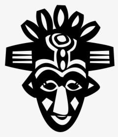 File - African Mask - Svg - Vector Tribal African Mask, HD Png Download, Transparent PNG
