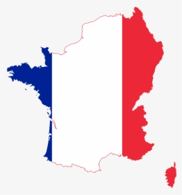 Flag Map Of French First Republic - Svg Map Of France, HD Png Download, Transparent PNG