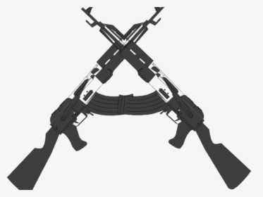 Pistol Clipart Crossed Rifle - Guns Black And White, HD Png Download, Transparent PNG