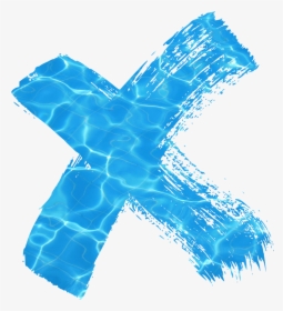 #ftestickers #cross #brush #stroke #blue #water #4asno4i - Brush Water Stroke Png, Transparent Png, Transparent PNG