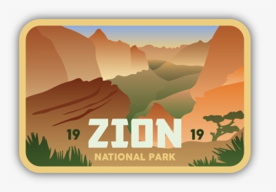Zion National Park Sticker - Zion National Park Logo Png, Transparent Png, Transparent PNG