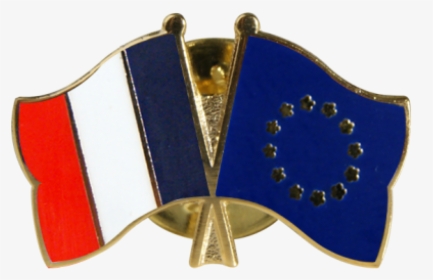 Europe Friendship Flag Pin, Badge - Drapeau France Et Europe, HD Png Download, Transparent PNG