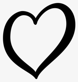 Heart Png - Outline Black Heart Png, Transparent Png, Transparent PNG
