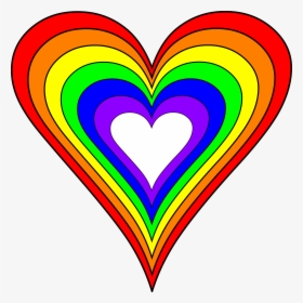 Rainbow Hearts Png - Rainbow Heart Transparent Background, Png Download, Transparent PNG