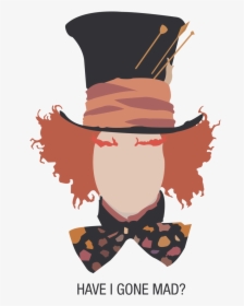 The Mad Hatter White Rabbit Cheshire Cat T-shirt Silhouette - Mad Hatter Silhouette, HD Png Download, Transparent PNG