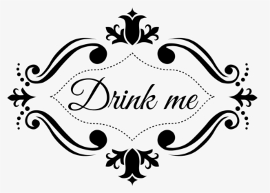 Transparent Alice In Wonderland Silhouette Png - Alice In Wonderland Drink Me Label, Png Download, Transparent PNG
