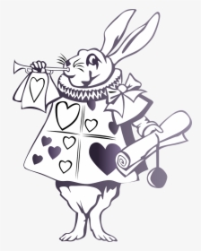 Alice In Wonderland, Rabbit, Story, Animal, Fantasy - Alice In Wonderland Draw, HD Png Download, Transparent PNG