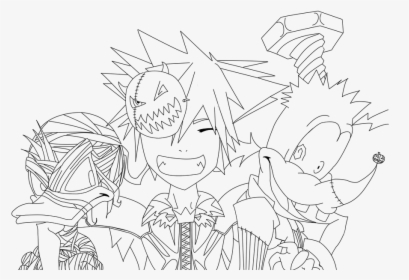 Lineart Kingdom - Kingdom Hearts Halloween Drawing, HD Png Download, Transparent PNG