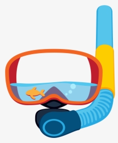 Transparent Mask And Snorkel Clipart - Stiker Snorkeling, HD Png Download, Transparent PNG