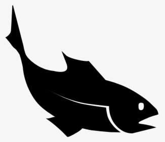 Silhouette Fish Clip Art - Black And White Fish Svg, HD Png Download, Transparent PNG