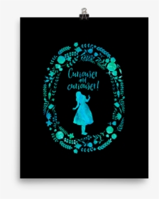 Curiouser And Curiouser Alice In Wonderland Quote Art - Alice In Wonderland Cat We Re All Mad Here, HD Png Download, Transparent PNG