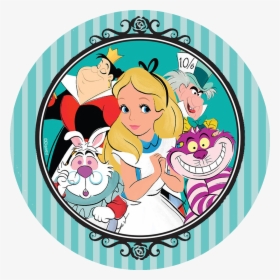 24 Disney Alice In Wonderland Stickers Labels For Bag, HD Png Download, Transparent PNG