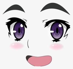 Anime Faces Png - Anime Eyes Blush Png, Transparent Png, Transparent PNG