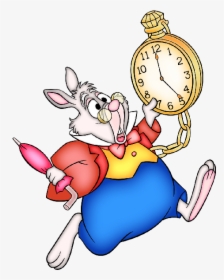 Rabbit With Clock In Alice In Wonderland, HD Png Download, Transparent PNG