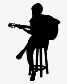 Silhouette, Guitar, Guitarist, Entertainment - Silhouette Playing Guitar Png, Transparent Png, Transparent PNG