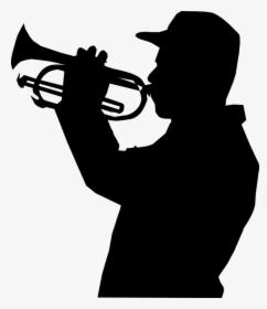 Bugle,musical Instrument,silhouette - Trumpet, HD Png Download, Transparent PNG