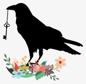 Raven With Key Clip Arts - Raven With Key, HD Png Download, Transparent PNG