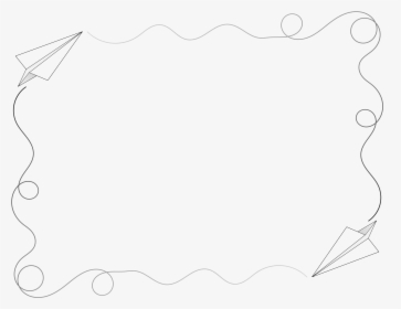 Paper Airplane Border Clip Arts - Paper Airplane Page Border, HD Png Download, Transparent PNG