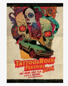 Clip Art Tattoo Rock Festival Artwork - Tattoo And Rock Festival, HD Png Download, Transparent PNG