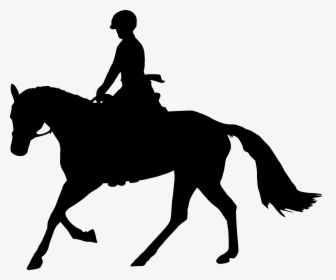 Horse Equestrian Silhouette Clip Art - Horse And Rider Silhouette Png, Transparent Png, Transparent PNG