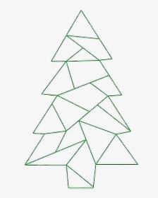 Drawing Geometric Tree - Christmas Tree, HD Png Download, Transparent PNG