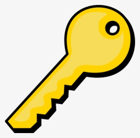 Key Free To Use Clip Art - Yellow Key Clipart, HD Png Download, Transparent PNG