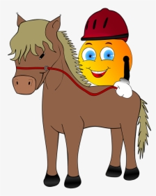 Strange, Reiter, Equestrian Helmet, Horse, Pony, Ride - Cartoon, HD Png Download, Transparent PNG