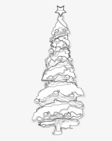 Christmas Tree Line Drawing New Calendar Template Site - Christmas Tree, HD Png Download, Transparent PNG
