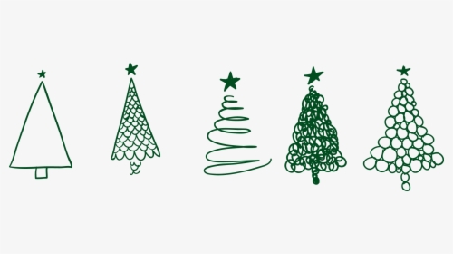Drawing Christmas Tree Sketch - Christmas Tree Sketch Png, Transparent Png, Transparent PNG