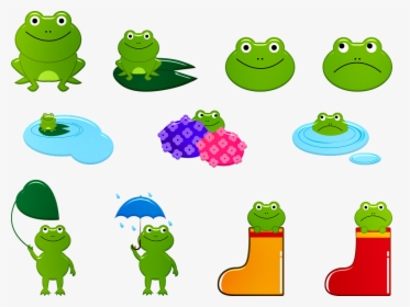 Frog Kawaii Rainy Season Fantasy Nice Animals - Frog Rainy Season Clipart,  HD Png Download , Transparent Png Image - PNGitem