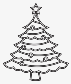 Christmas Tree Outline Png, Transparent Png, Transparent PNG