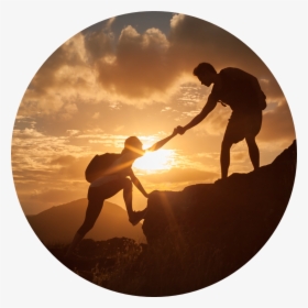 Person Helping Another Person Up While Mountain Climbing - Servant Leadership, HD Png Download, Transparent PNG