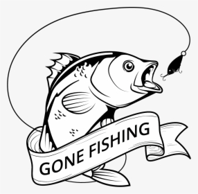Gone Fishing Line Art, HD Png Download, Transparent PNG