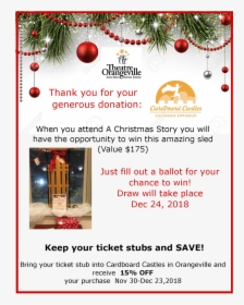 Thank You To Cardboard Castles Childrens S Emporium - Christmas Tree, HD Png Download, Transparent PNG