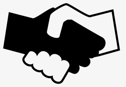 Black And White Shaking Hands - Hand Shake Silhouette Black And White Png, Transparent Png, Transparent PNG