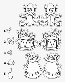 Crafts Decorations To Put In The Christmas Tree Colouring - Cartoon, HD Png Download, Transparent PNG