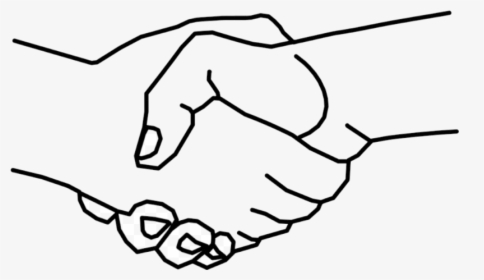 Hand Logo Clipart Shake Hands Shaking Drawing Free - Kansas Nebraska Act Drawing, HD Png Download, Transparent PNG